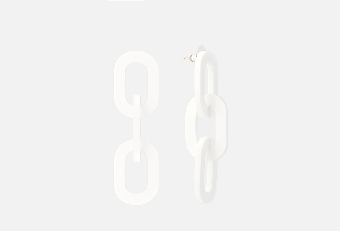 

Серьги 11YOU, Minimalism белые Звенья 2 шт