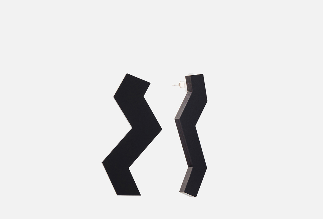 

Серьги 11YOU, Minimalism черные Зигзаги 2 шт