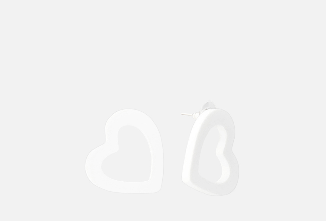 Изображение товара Серьги 11YOU Minimalism белые Сердца