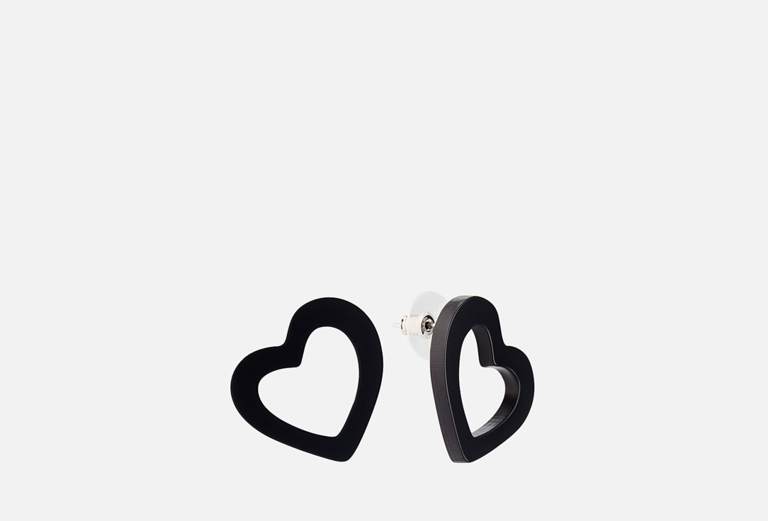 

Серьги 11YOU, Minimalism черные Сердца 2 шт
