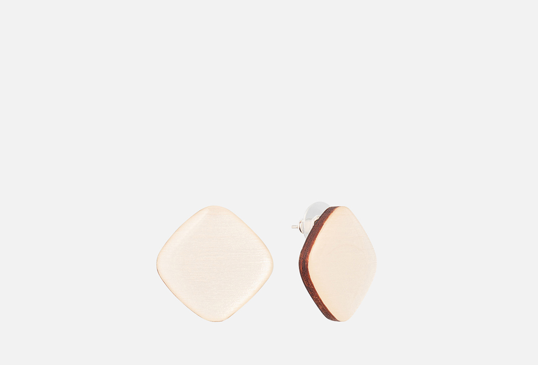 Изображение товара Серьги 11YOU Wood lozenges металлик
