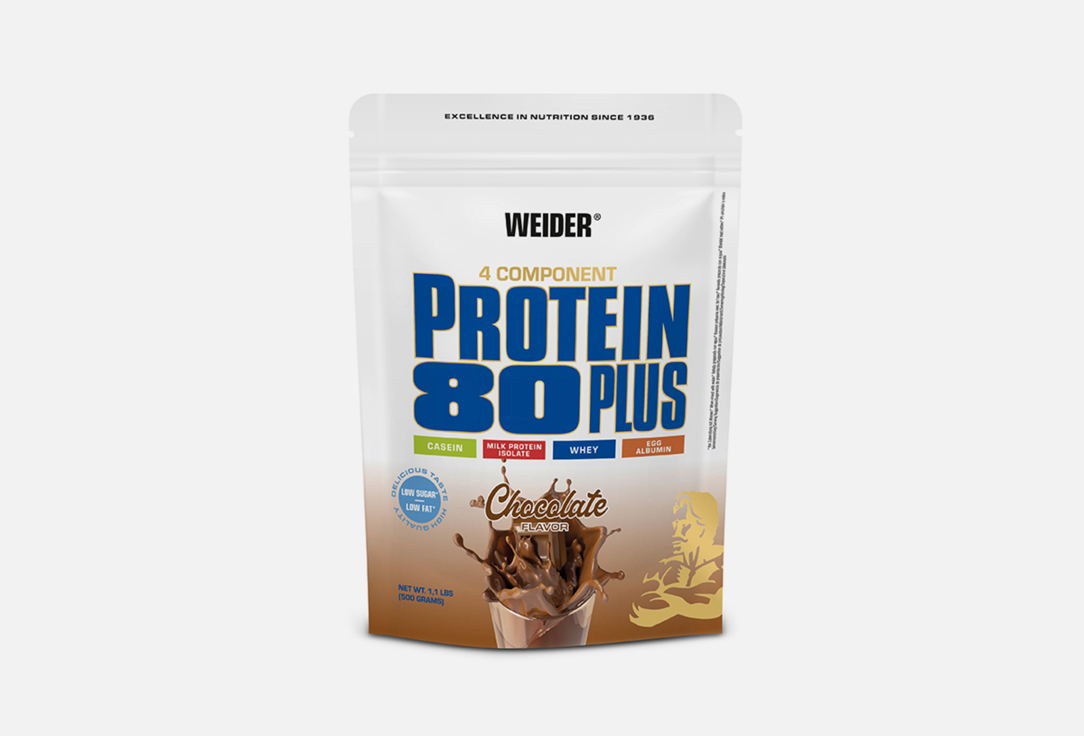 Протеин WEIDER Chocolate 500 г протеиновый коктейль weider protein 80 plus порошок 500 г шоколад
