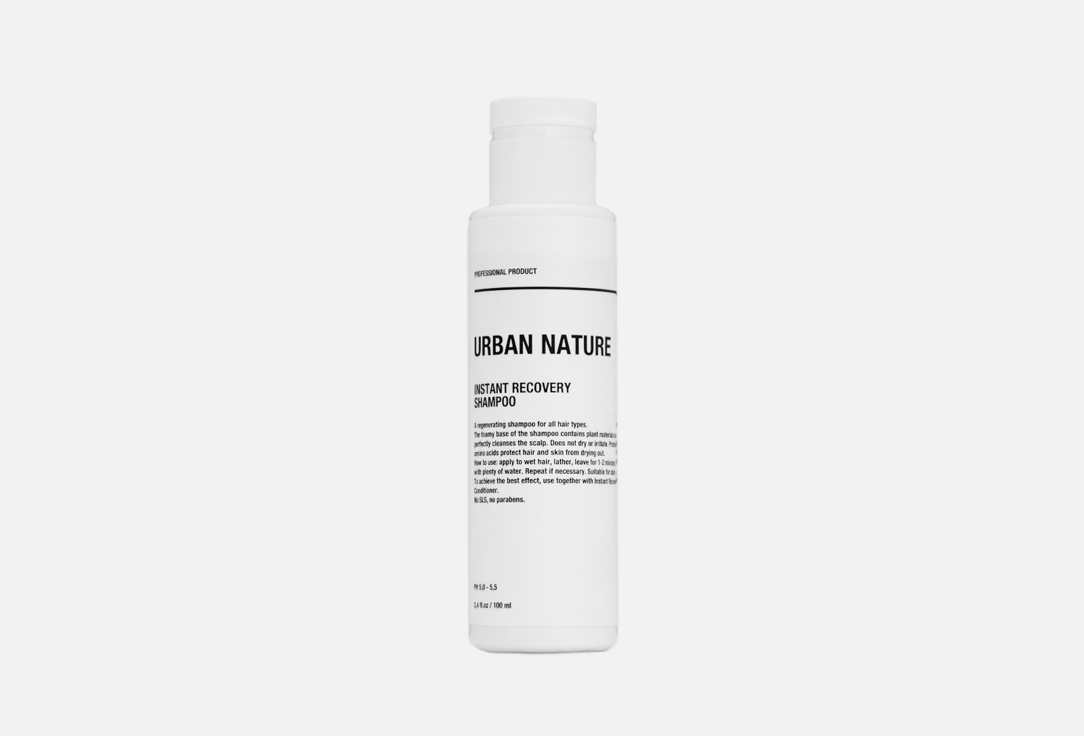 цена Восстанавливающий шампунь для волос URBAN NATURE Instant recovery 100 мл