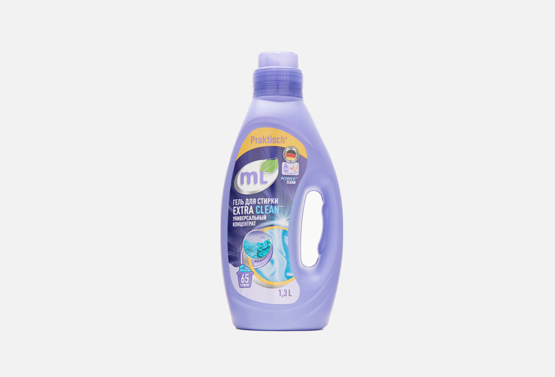 Изображение товара Гель для стирки MEINE LIEBE Extra Clean 1,3 л. универсальный для автоматической и ручной стирки