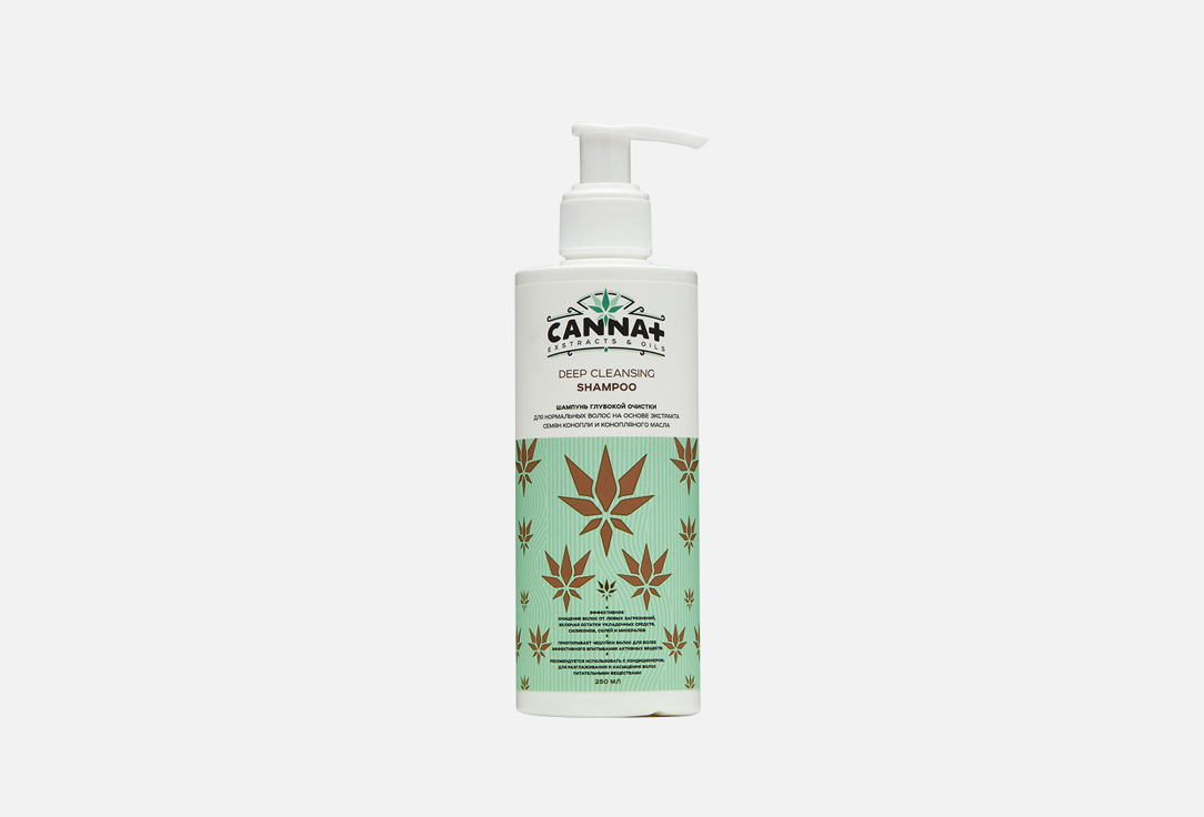 цена Шампунь глубокой очистки волос CANNA+ Deep Cleansing Shampoo 250 мл