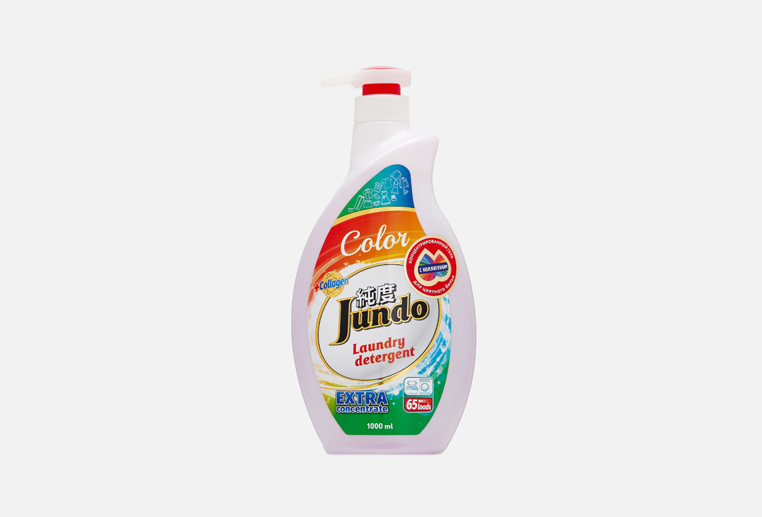 чистящий гель jundo pets cleanser для уборки за домашними животными 1 л Гель для стирки JUNDO Color 1000 мл