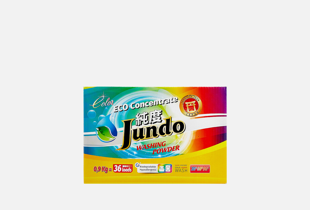 Стиральный порошок JUNDO Color 900 г стиральный порошок для цветного белья miko pure water 800 гр