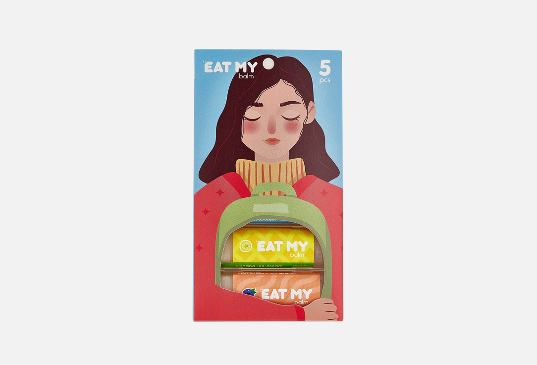 Набор бальзамов для губ EAT MY Balm set calm thoughts 5 шт