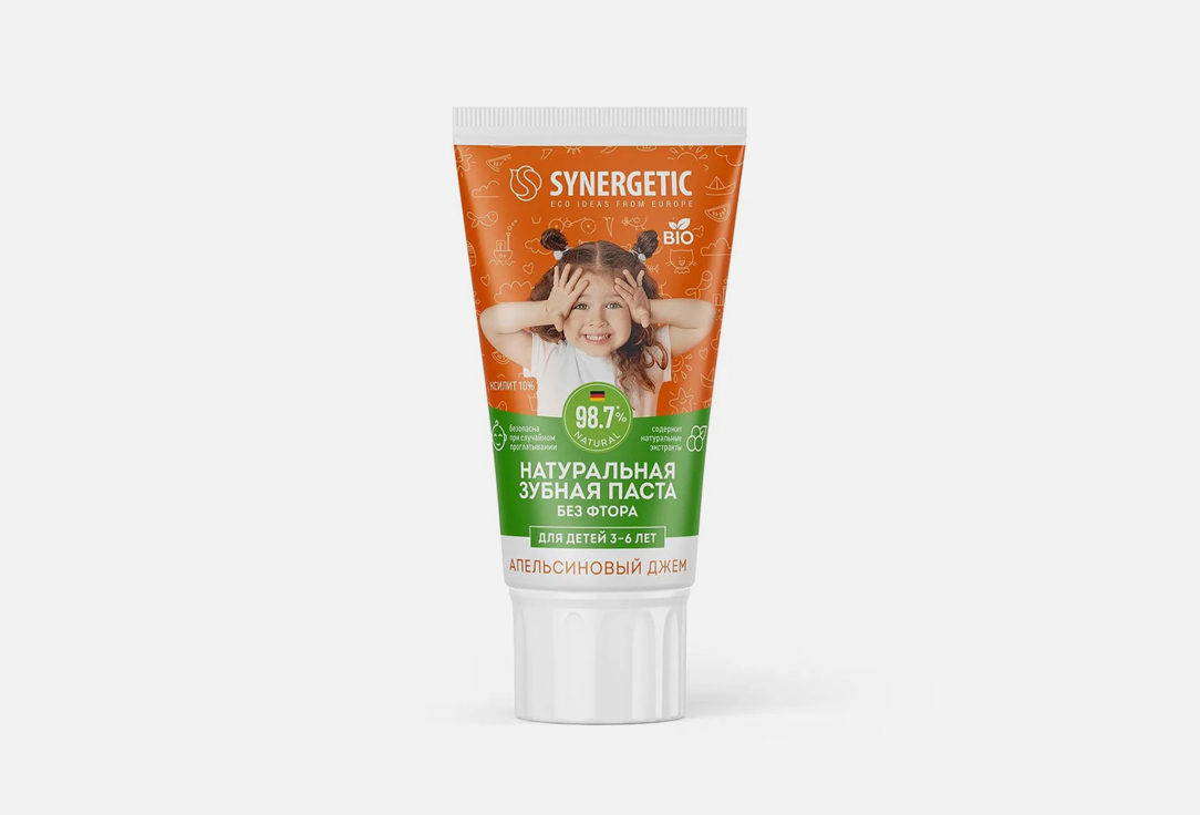 

Зубная паста для детей SYNERGETIC, Апельсиновый джем 50 г