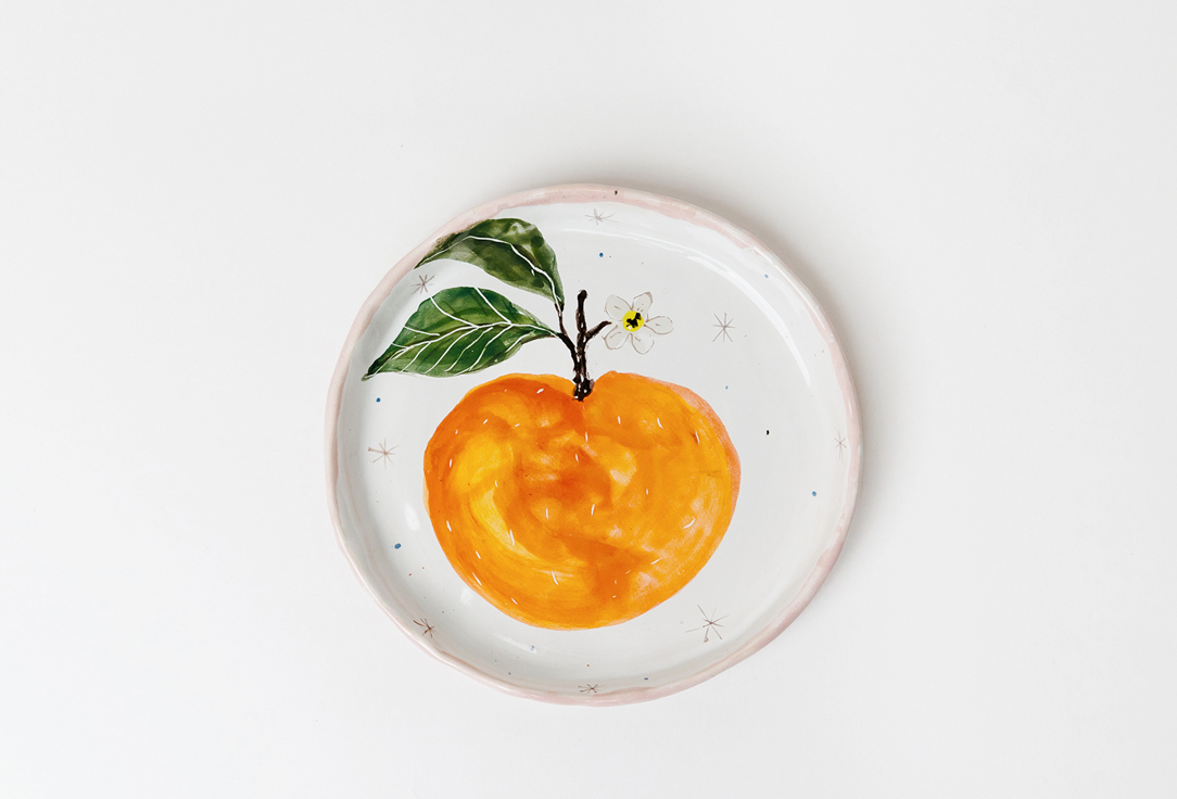 

Керамическая пиала ODARYADARYA, Принт, Мандарин, 13,5 см 13.5 см