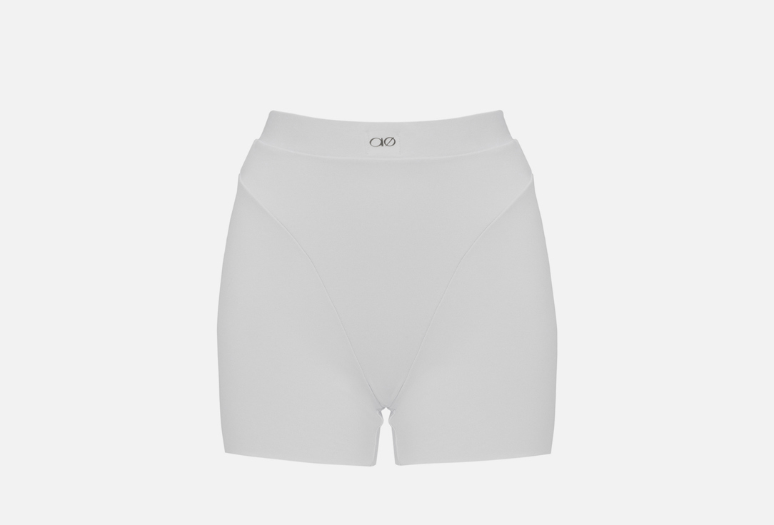 Изображение товара Трусы-шорты ADJØ белые для женщин высокая посадка хлопок эластан комфорт
