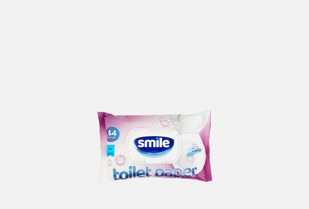 Влажная туалетная бумага SMILE Fresh 44 шт средства для гигиены smile wonderland влажная туалетная бумага фиксики