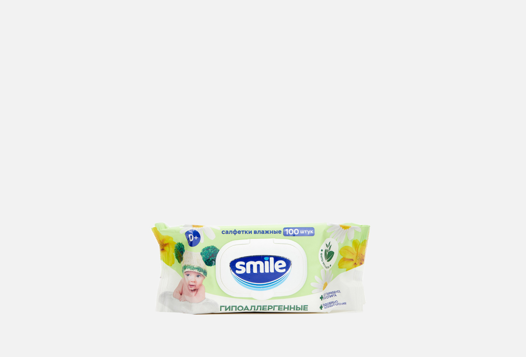 цена Влажные салфетки SMILE Baby Фитолиния 100 шт