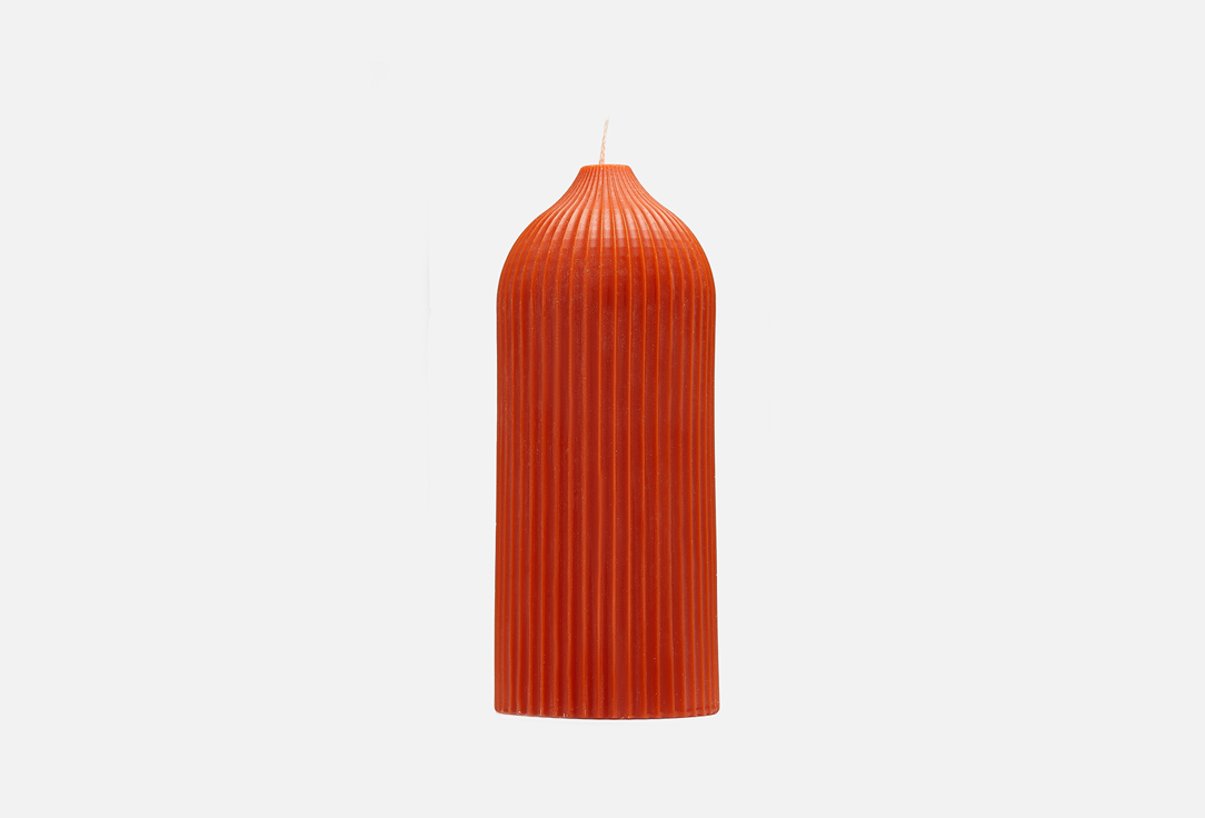 цена Свеча декоративная TKANO Оранжевый, 16.5 см 1 шт