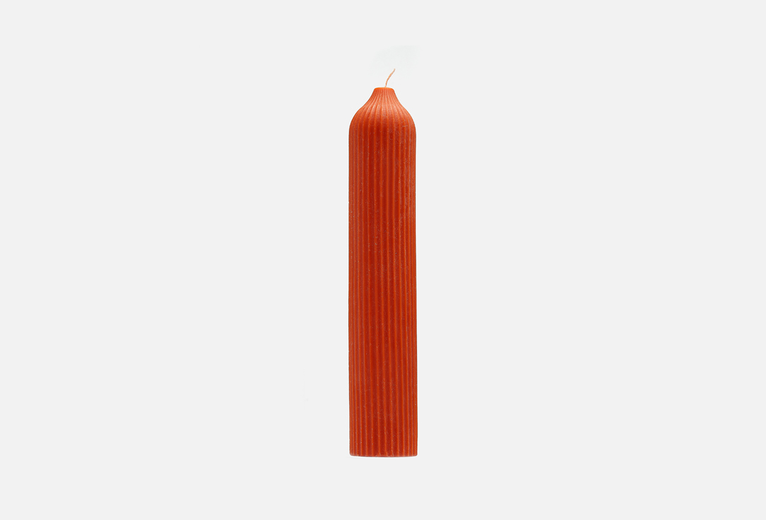 цена Свеча декоративная TKANO Оранжевый, 25.5 см 1 шт