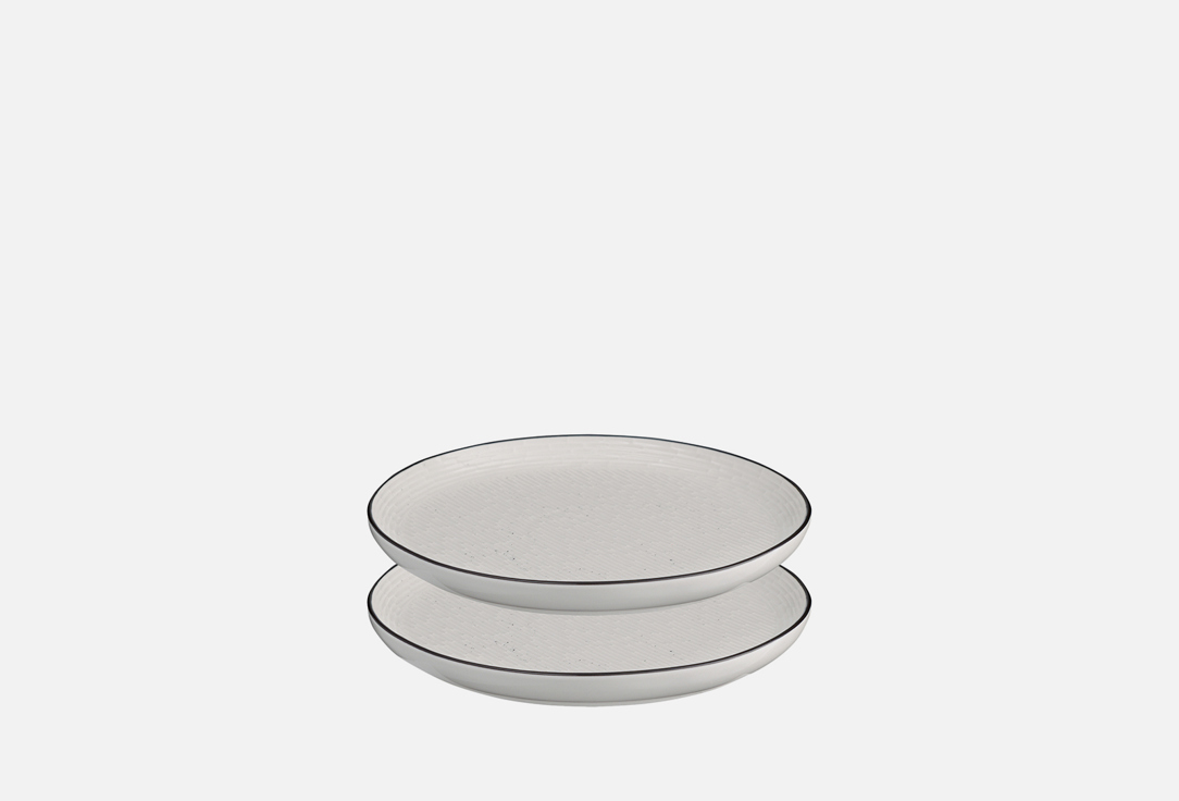 Изображение товара Набор тарелок Liberty Jones Contour 21 см 2 шт фарфор дизайн рельеф