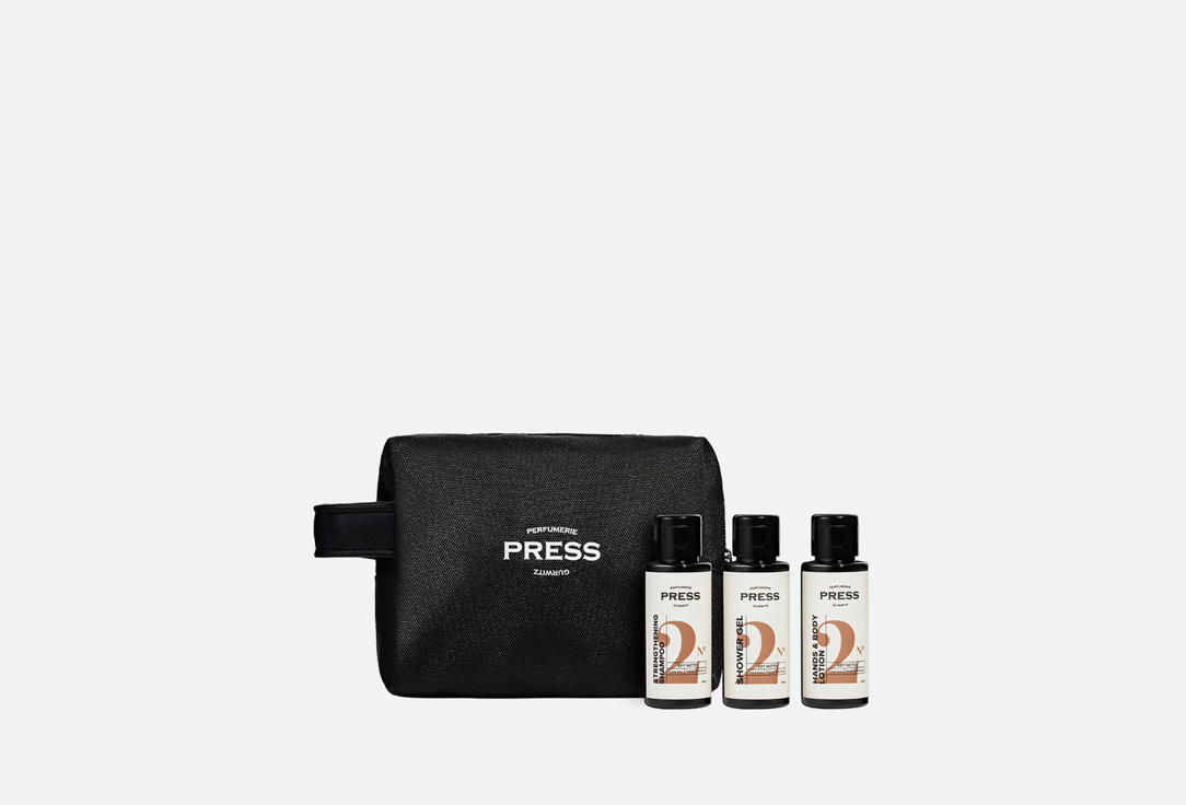 

Тревел-сет набор миниатюр для ухода за телом и волосами PRESS GURWITZ PERFUMERIE, №2 Tonka bean, Pepper, Patchouli 4 шт