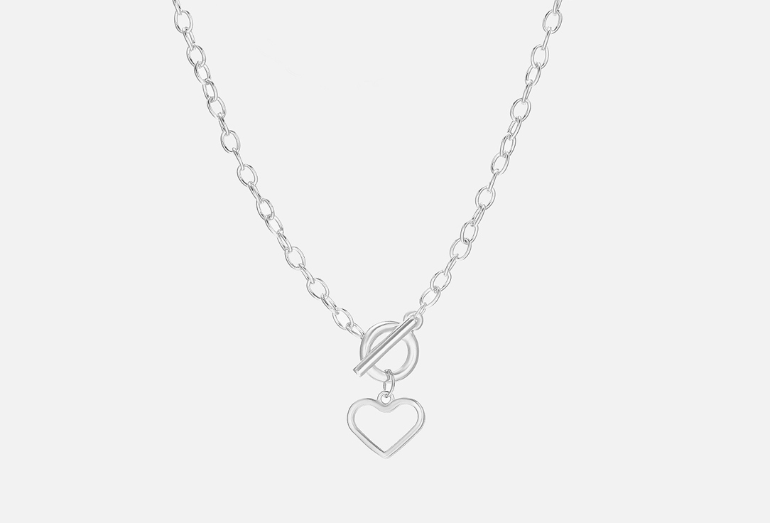 Изображение товара Подвеска RINOVA сердце серебристая цепочка с кулоном для женщин