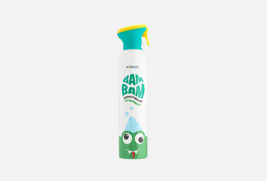 Детское средство для умывания лица и тела с ароматом перечной мяты  ATONO2 BAM BAM BUBBLE CLEANSER SPEARMINT 