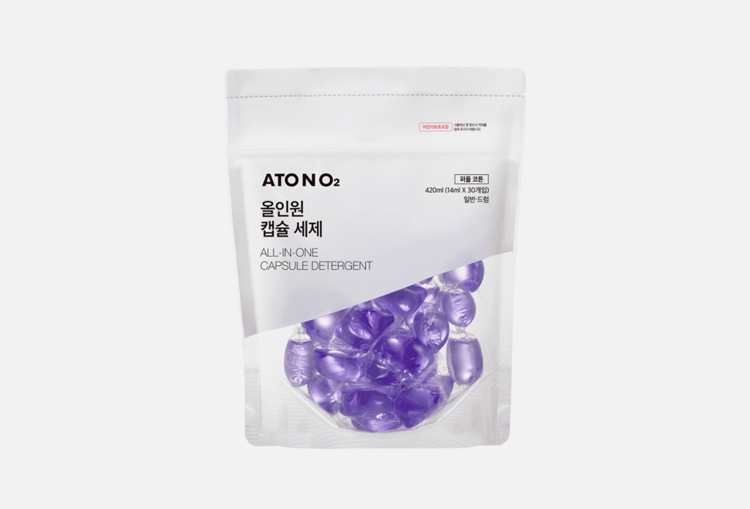 Универсальное жидкое средство для стирки в капсулах ATONO2 ALL-IN-ONE CAPSULE DETERGENT 30 шт средство для стирки с ароматом хлопка atono2 premium laundry detergent 1000 мл
