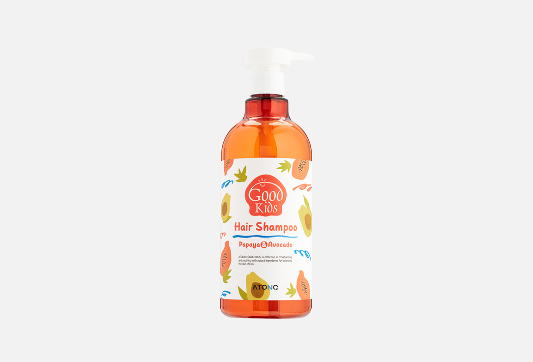 

Детский шампунь для волос ATONO2, Good Kids Hair Shampoo Papaya & Avocado 500 г