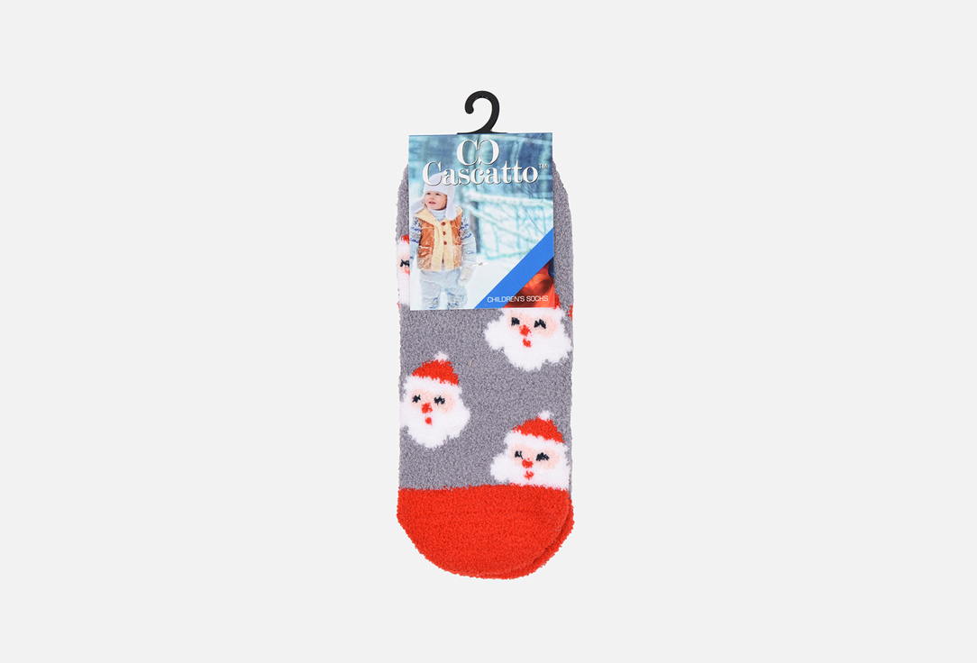Носки CASCATTO Дед Мороз, серый носки высокие дед мороз унисекс