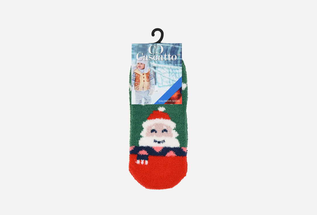 Носки CASCATTO Дед Мороз, зелёный носки высокие дед мороз унисекс