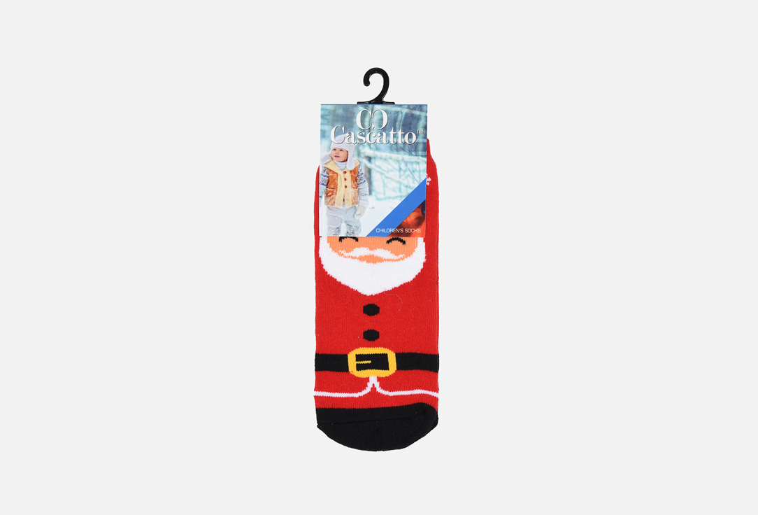 Носки CASCATTO Дед Мороз, красный носки высокие дед мороз унисекс
