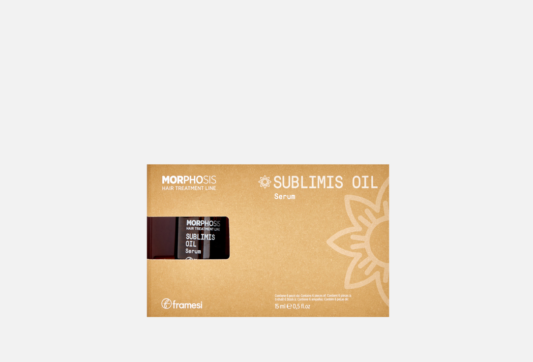Сыворотка для волос FRAMESI SUBLIMIS OIL SERUM 6 шт масло для волос framesi масло аргановое для волос sublimis pure oil morphosis