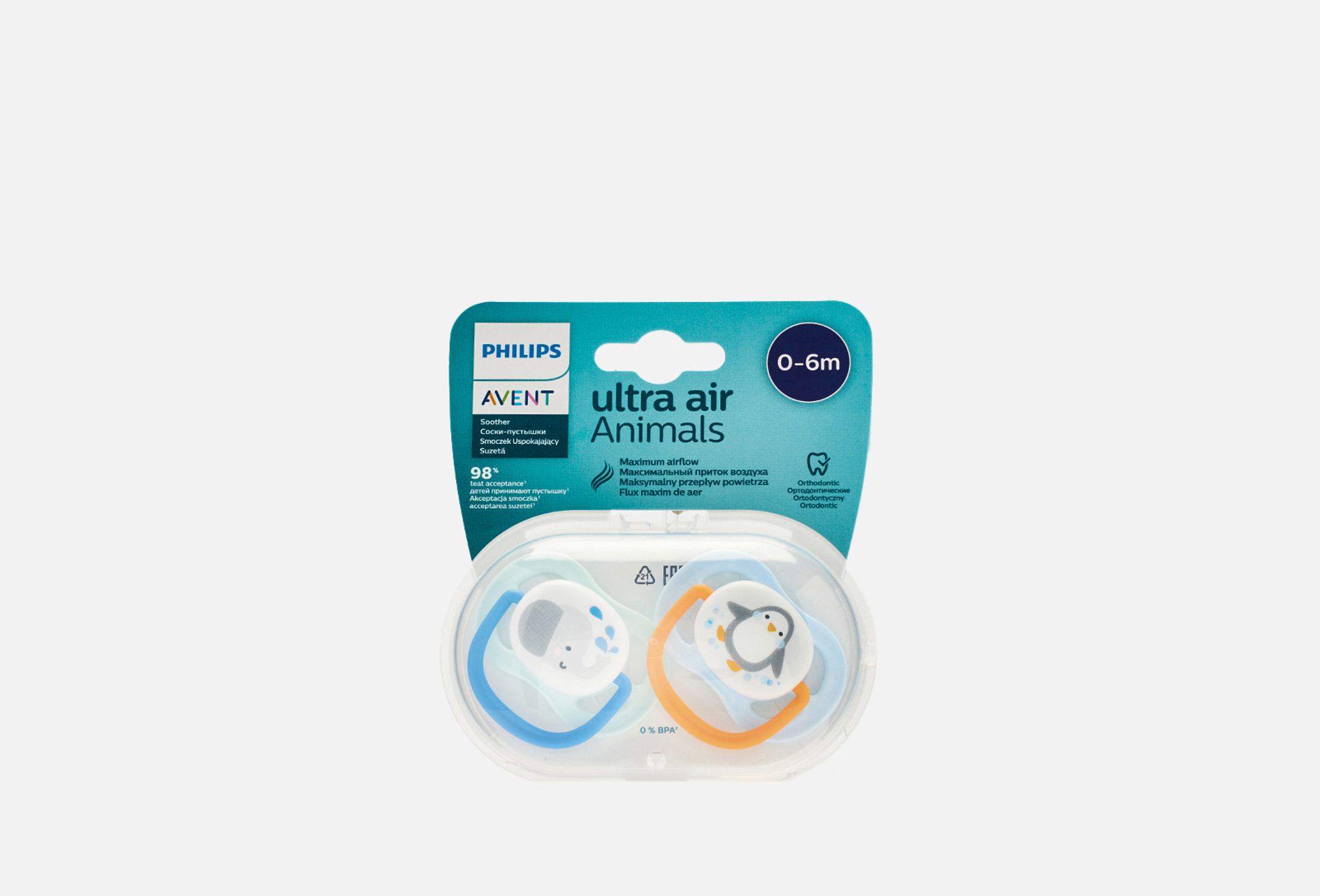 Philips Avent Пустышка SCF080 ultra air с футляром 2 шт — купить в ...