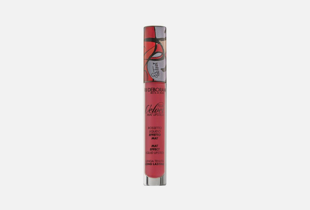 deborah milano помада fluid velvet mat lipstick для губ матовая жидкая тон 08 классический лиловый 4 5г Помада для губ жидкая DEBORAH MILANO FLUID VELVET MAT LIPSTICK 4.5 г