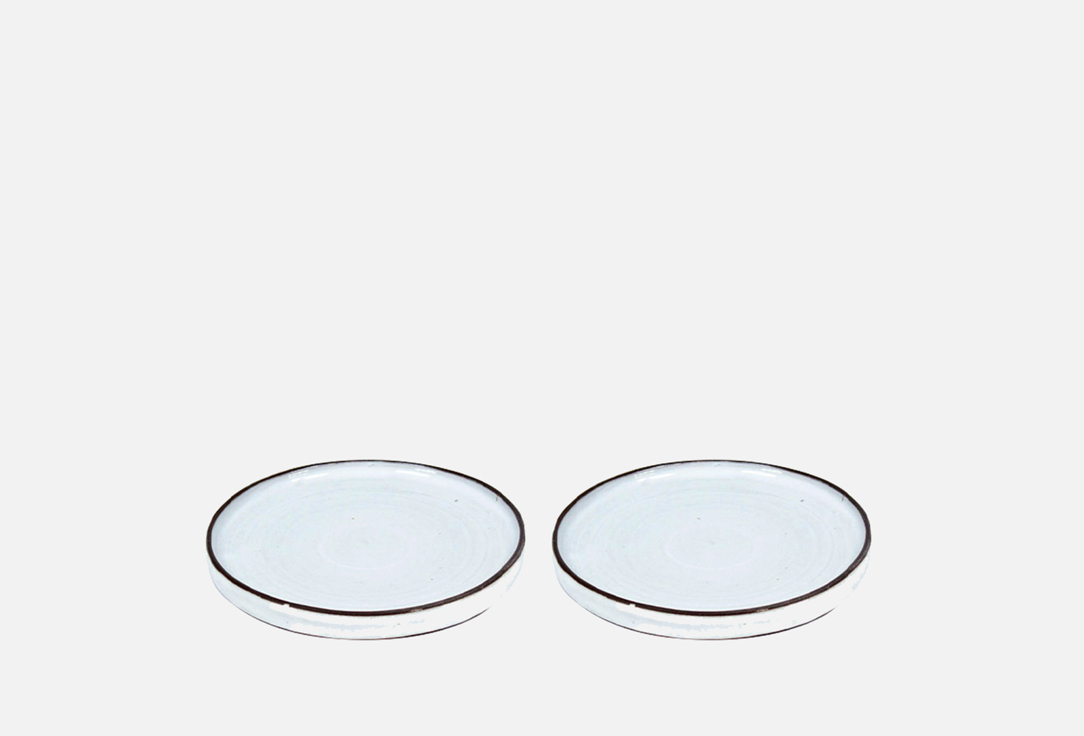 Изображение товара Набор блюдец La Palme Artisan Ceramica Next white 15 см