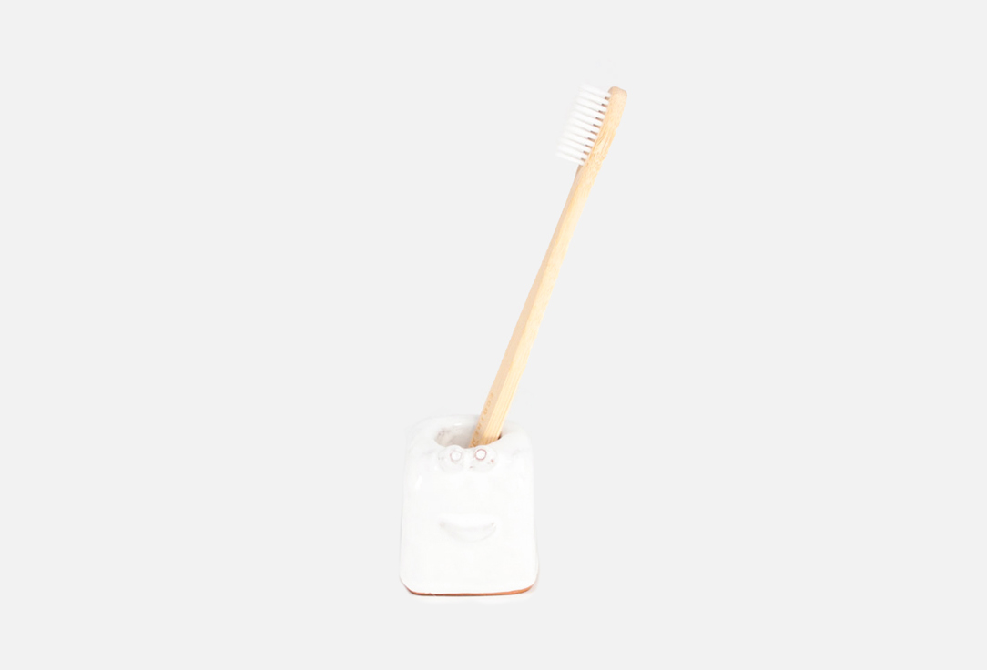 Стакан для зубной щетки La Palme Artisan Ceramica Emoji белый 