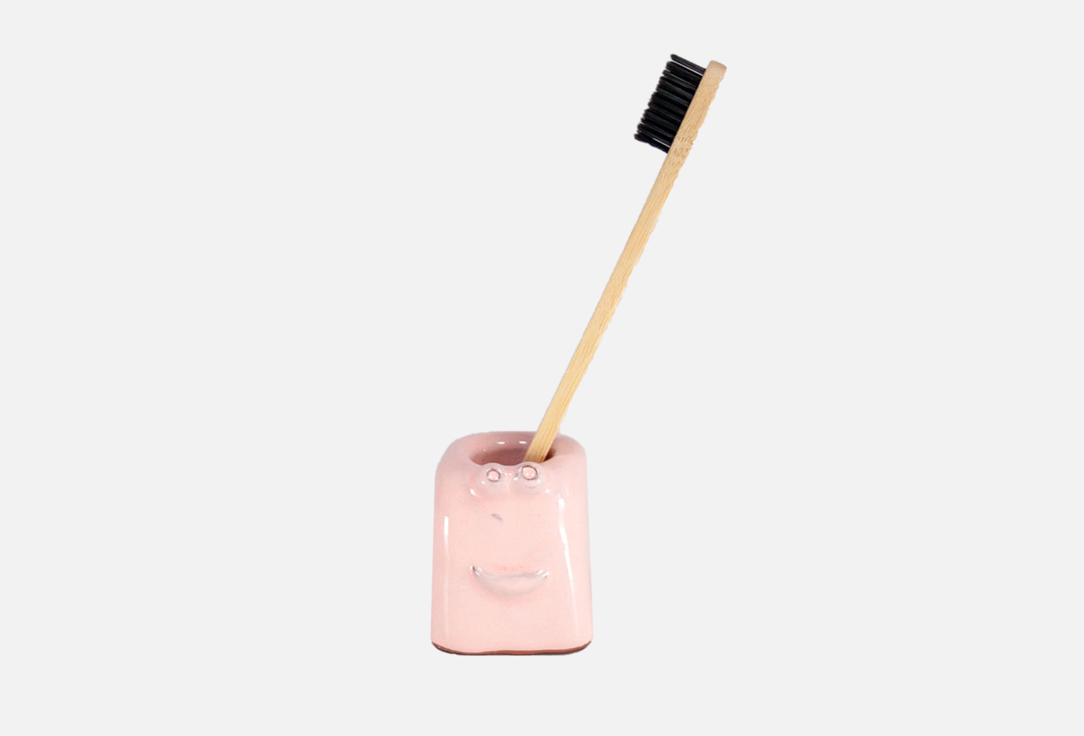 Стакан для зубной щетки LA PALME ARTISAN CERAMICA Emoji розовый 1 шт