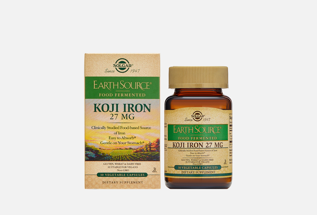 Изображение товара Железо Solgar Koji Iron 27 мг в капсулах