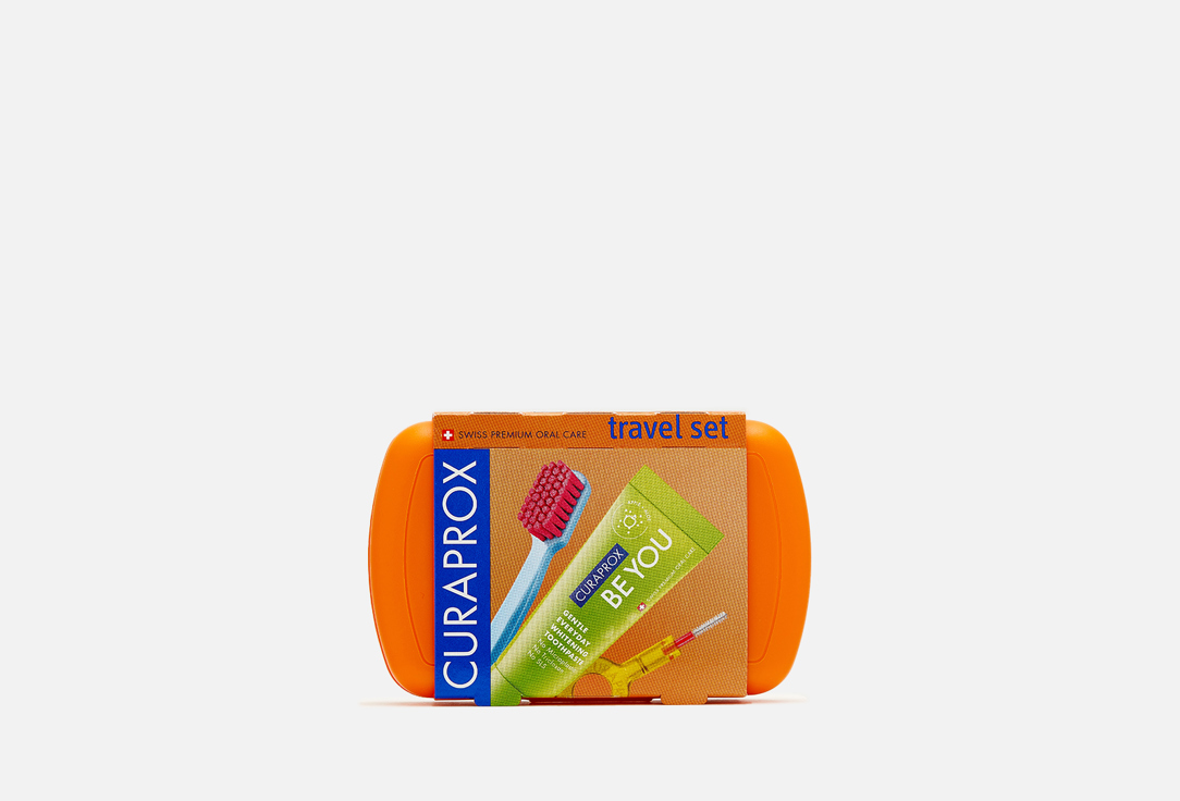 Дорожный набор по уходу за полостью рта CURAPROX Be you orange 5 шт набор по уходу за полостью рта marvis tea collection kit 1 шт