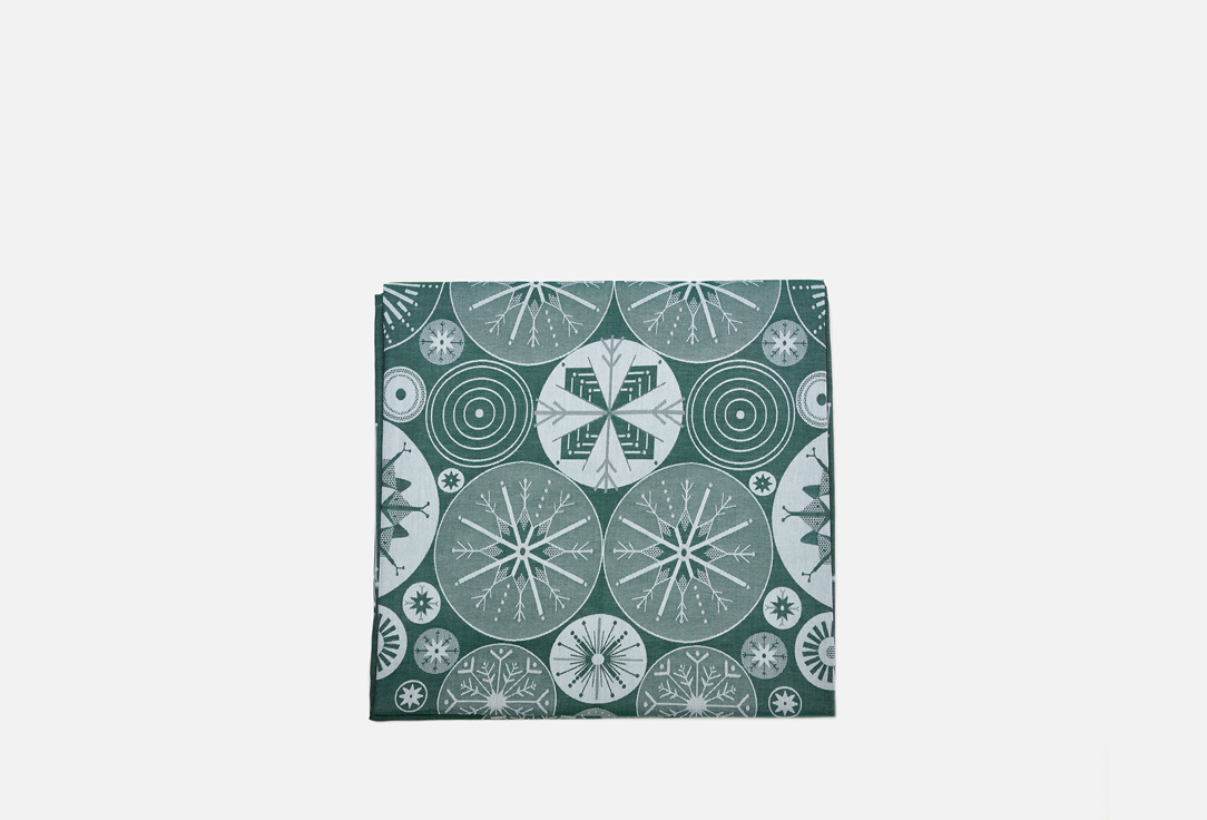 

Скатерть TKANO, Зеленый, Ледяные узоры, зеленый, 180х180 см 1 шт