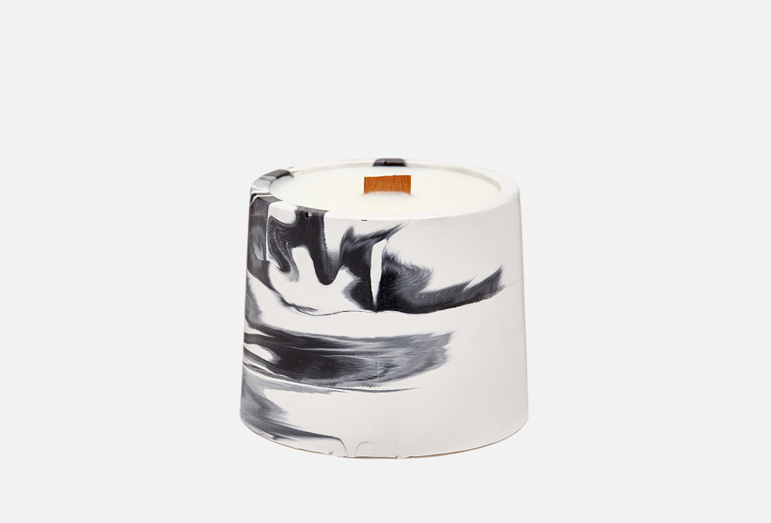 Ароматическая свеча черно-белая 24.GRAMS Jiffy Tabacco & Vanila 120 мл цена и фото