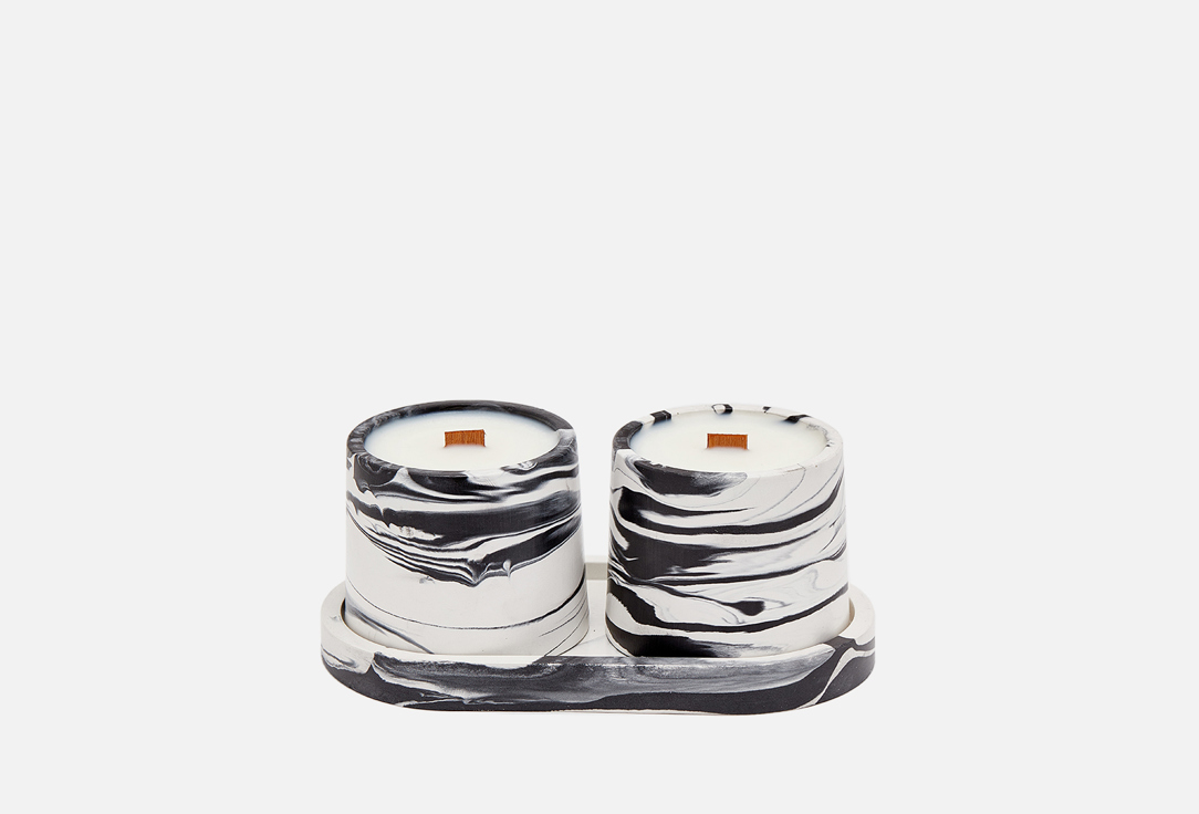 Изображение товара Набор аромасвечей черно-белый 24.GRAMS Jiffy Bergamote bielo fema