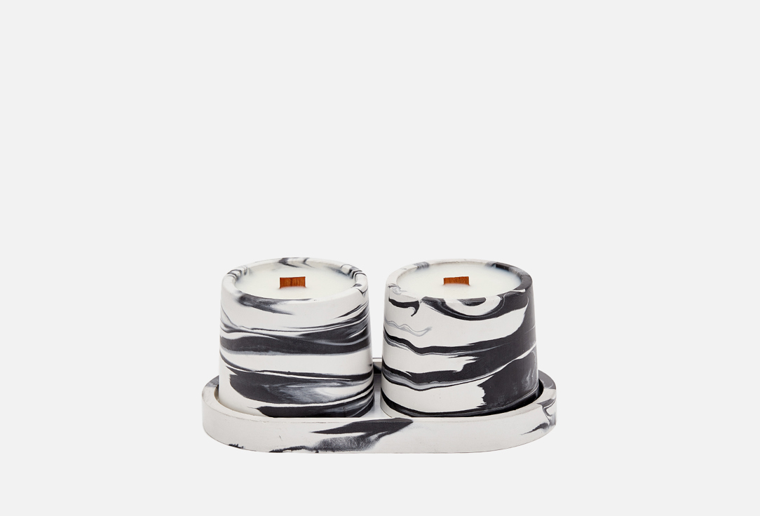 Изображение товара Набор аромасвечей черно-белый 24.GRAMS Jiffy Toasted Bread