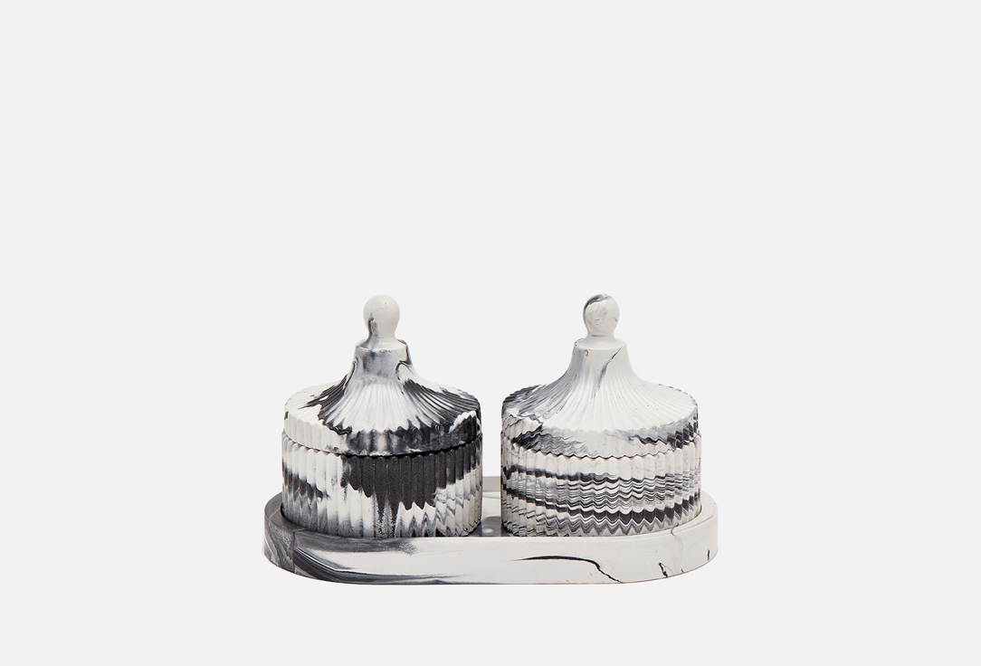 Изображение товара Набор аромасвечей черно-белый 24.GRAMS Petite Bergamote bielo fema