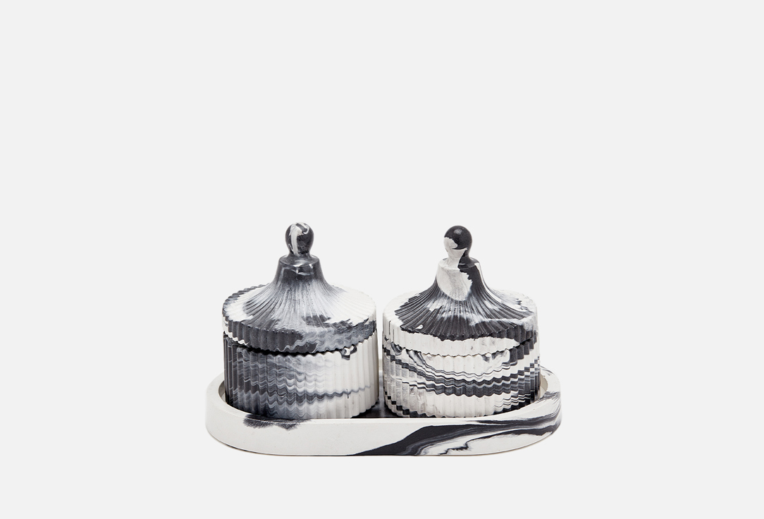 Изображение товара Набор аромасвечей черно-белый 24.GRAMS Petite Tabacco & Vanila