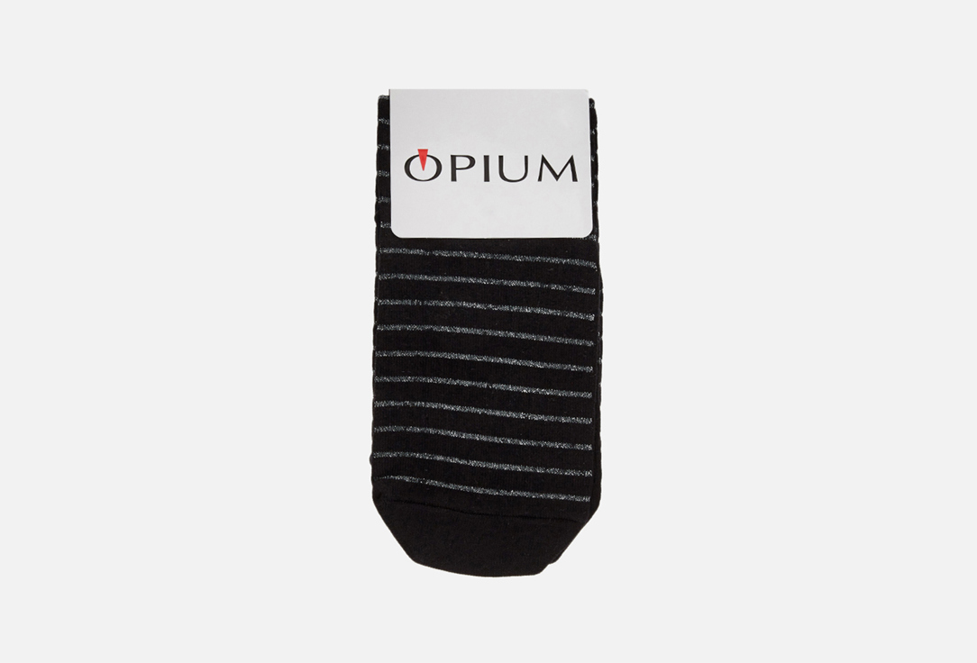Носки Opium Чёрный/люрексная нить серебро 