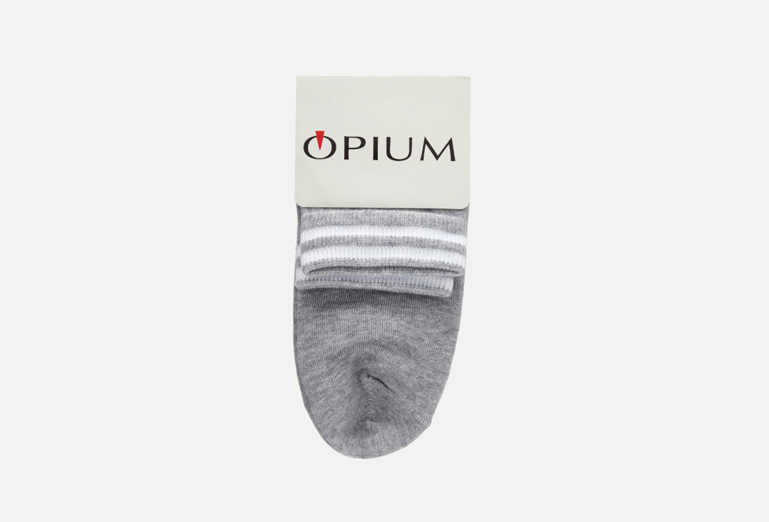 Носки OPIUM Светло-серый меланж/белый 38-40 мл носки opium размер 25 женские средней длины светло серый меланж белый