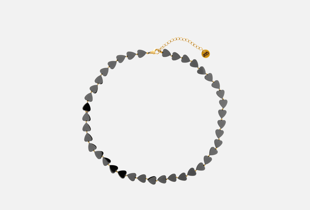 

Чокер MR&MRS WOLF, Из натурального гематита в форме сердечек 1 шт