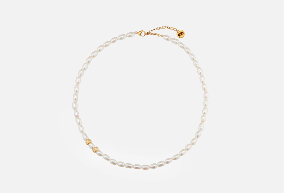 Изображение товара Элегантный чокер из натурального жемчуга с позолотой 38 см + 5 см удлинитель