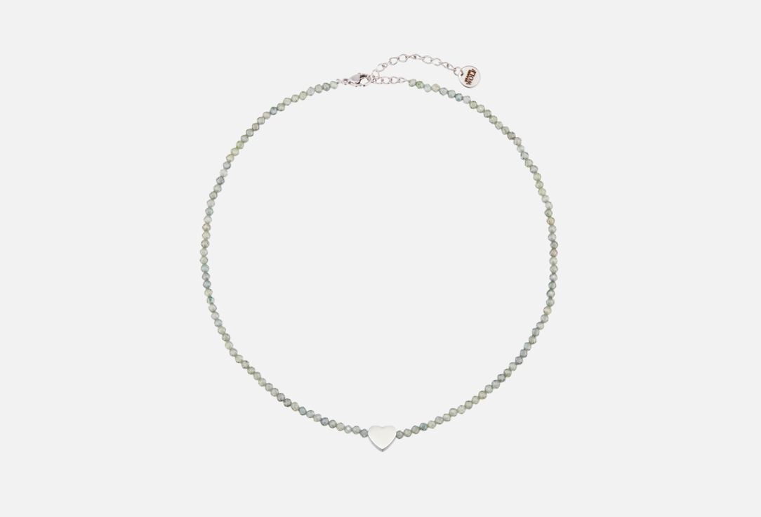 Изображение товара Чокер Mr&Mrs Wolf из циркона бледно-зеленого цвета с сердечком