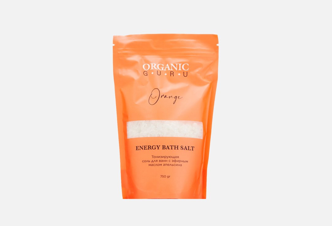 СОЛЬ ДЛЯ ВАНН ORGANIC GURU Detox Bath Salt ORANGE 750 г соль для ванн organic guru detox bath salt lavender 750 гр