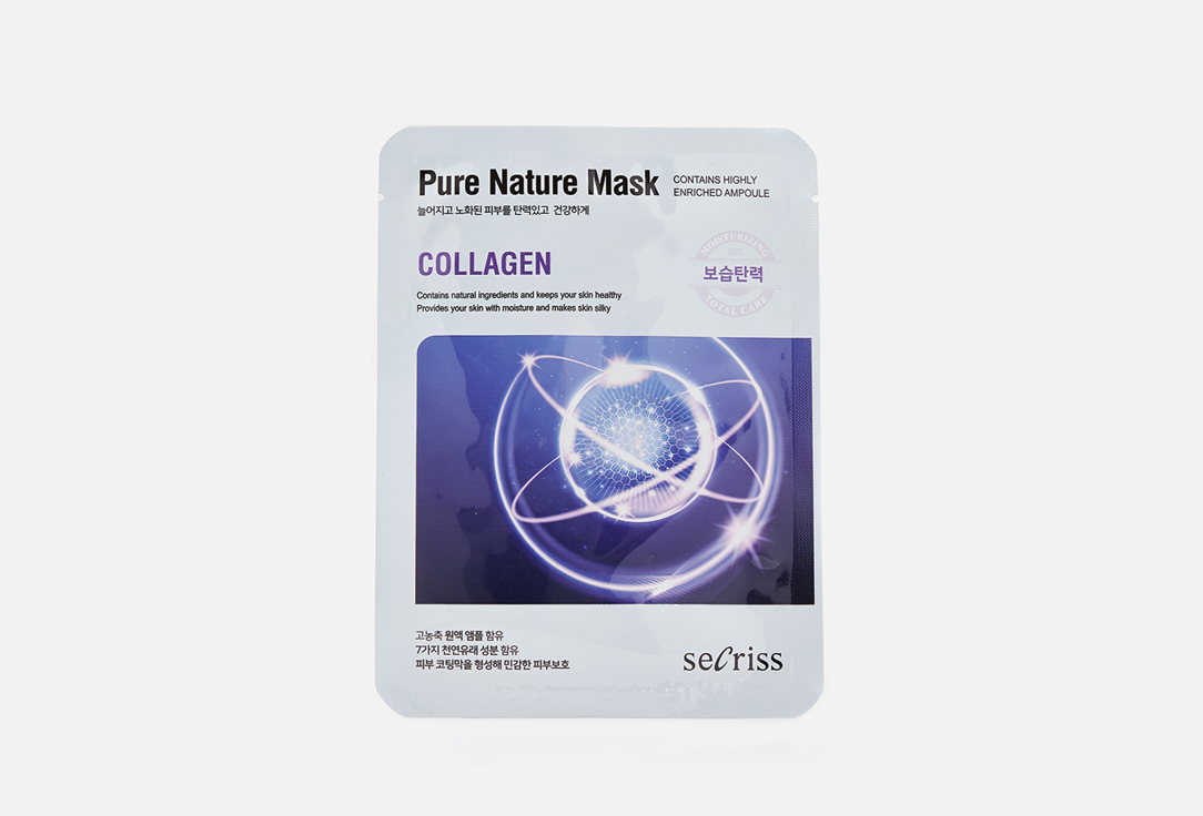 Тканевая маска с экстрактом коллагена ANSKIN Secriss Pure Nature Mask Pack - Collagen 25 мл тканевая маска с экстрактом коллагена anskin secriss pure nature mask pack collagen 25 мл