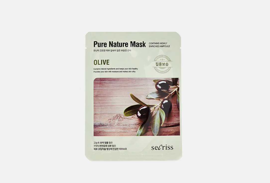 

тканевая Маска для лица ANSKIN, Secriss Pure Nature Olive 1 шт